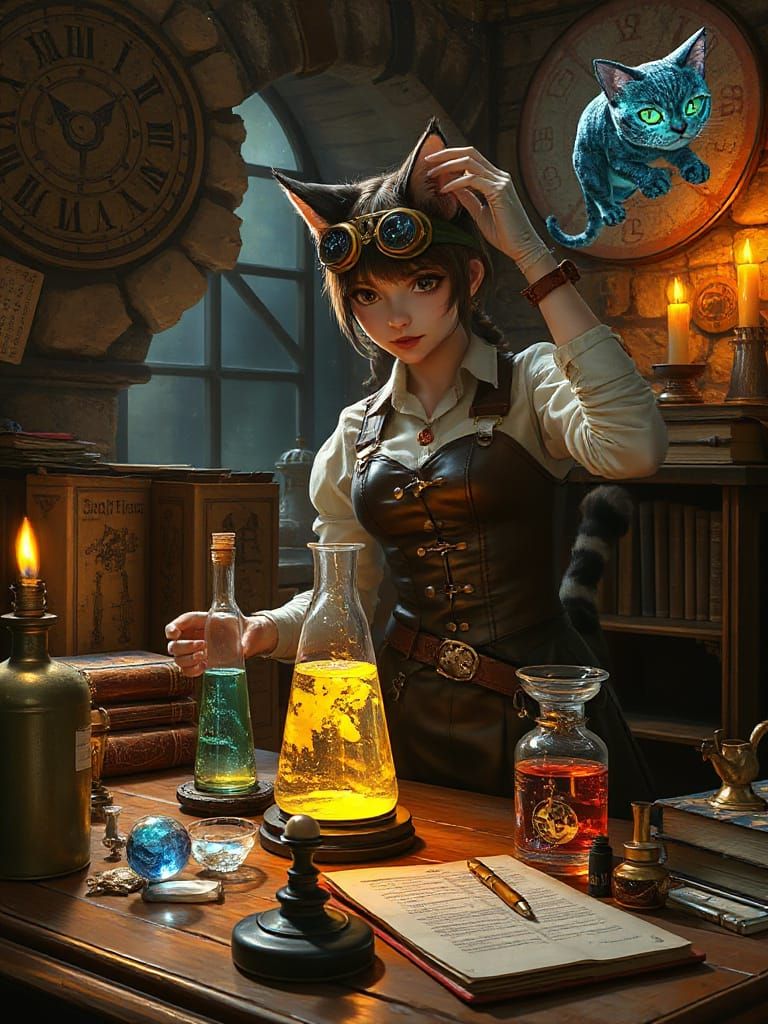 Catgirl alchemist