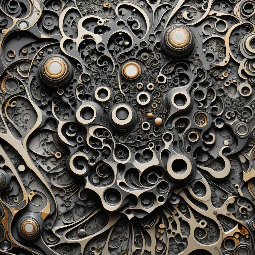 Surreal Marble Square: A Futuristic Vision