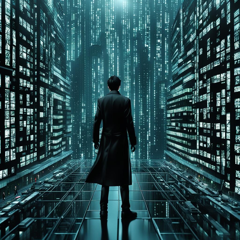 Matrix Man in Anime Style, 8K Resolution