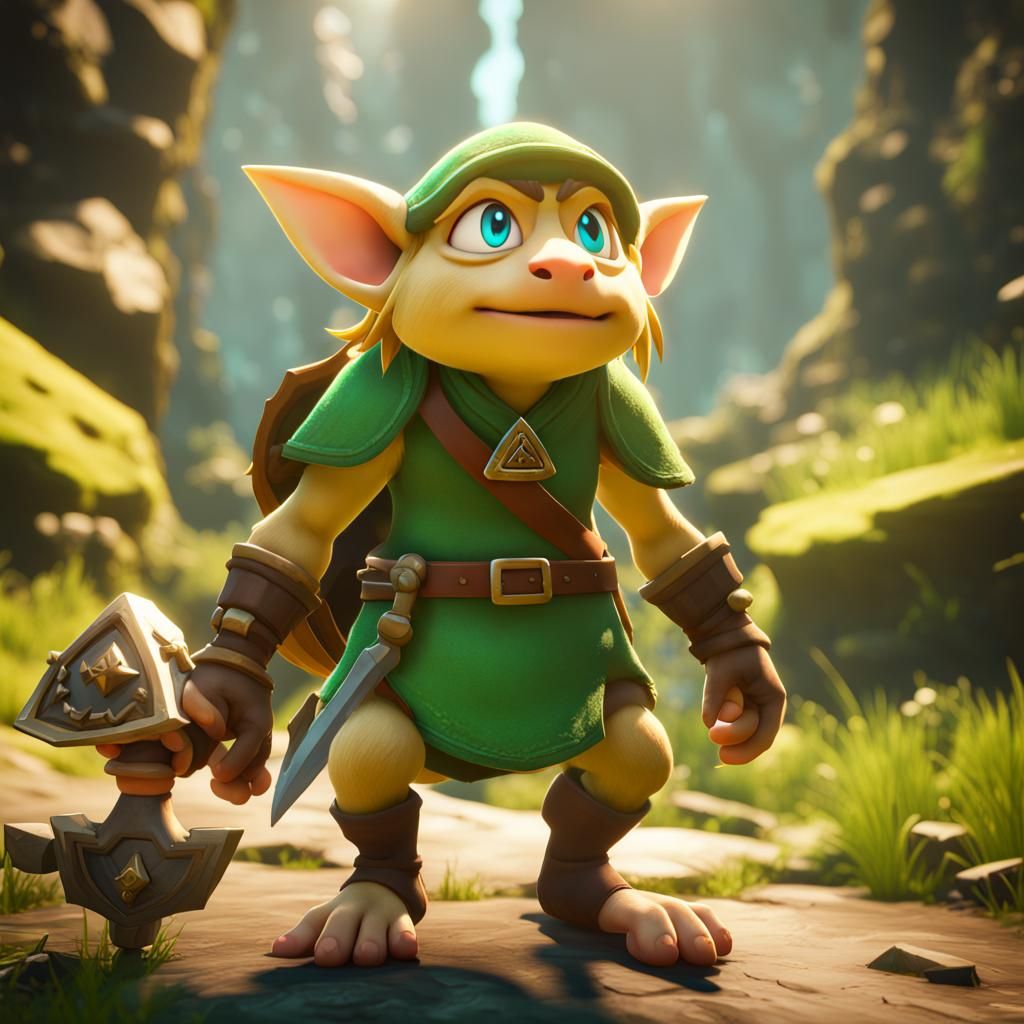 Zelda Bokoblin in 3D Videogame Style