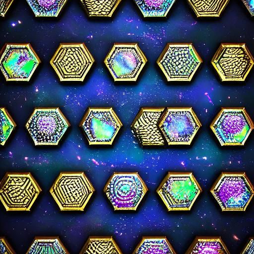 Geometric Shapes with Glass Diamonds and Pearls