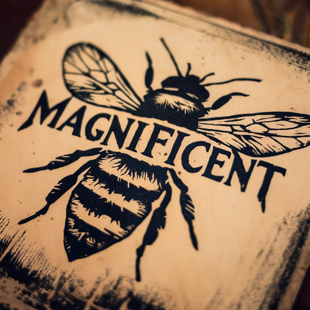Logo of a honey bee with the word "MAGNIFICENT" written on i...