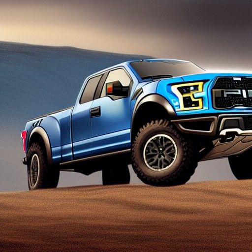 Ford F-150 Raptor in Comic Book Art Style