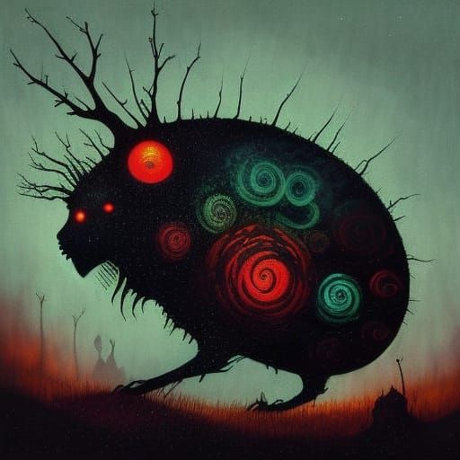 Surreal Boy Sees Future Visions in Oil Painting