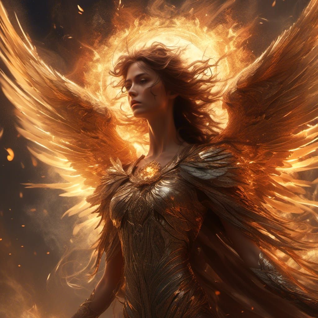 Angel Battles Demon with Wind Magic