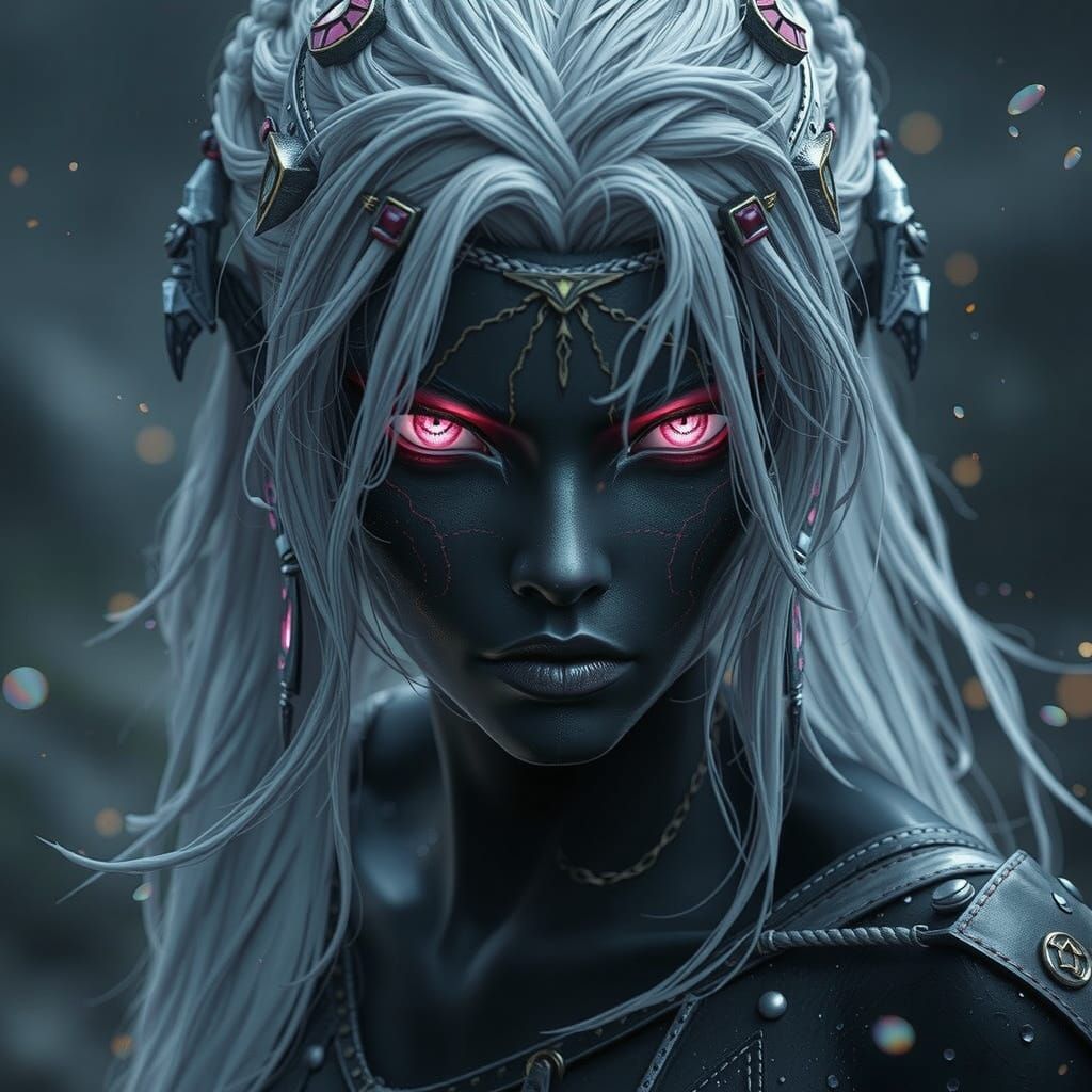 Dark Fantasy Drow Warrior Masterpiece in Epic Concept Art St...