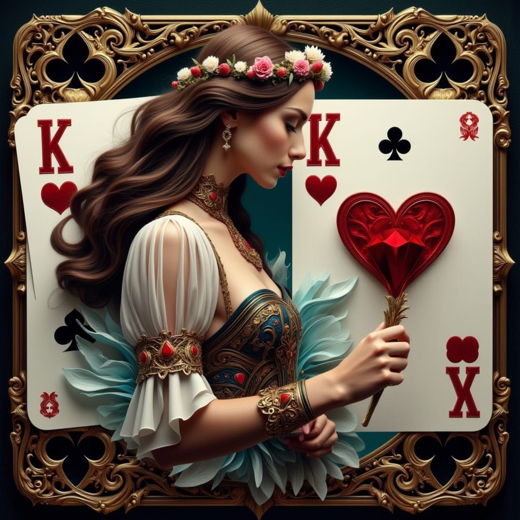 It's In the Cards ♠️♣️♥️♦️🃏🐺💪⚡️🌕<lora:FiosArcaneCards:1.0>