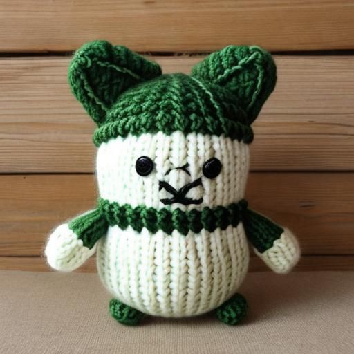 Wool-Look Knitted Avocado Toy