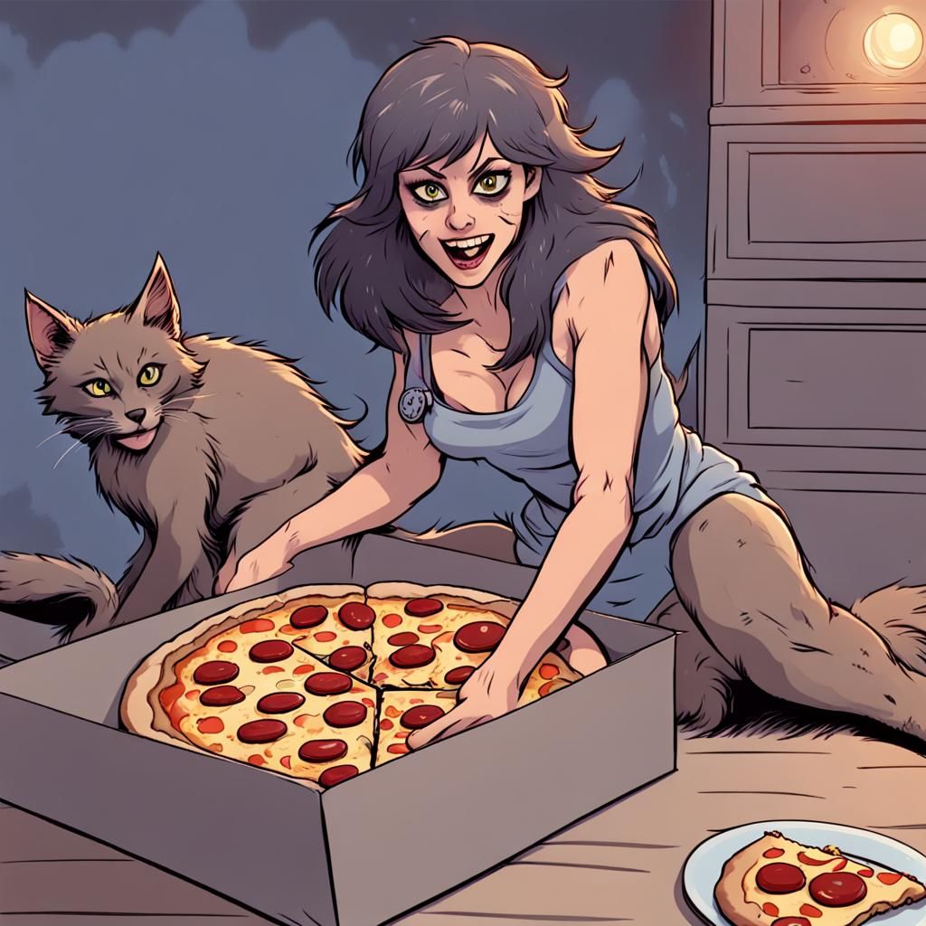 Werewolf Pizza Delivery for Kittens
