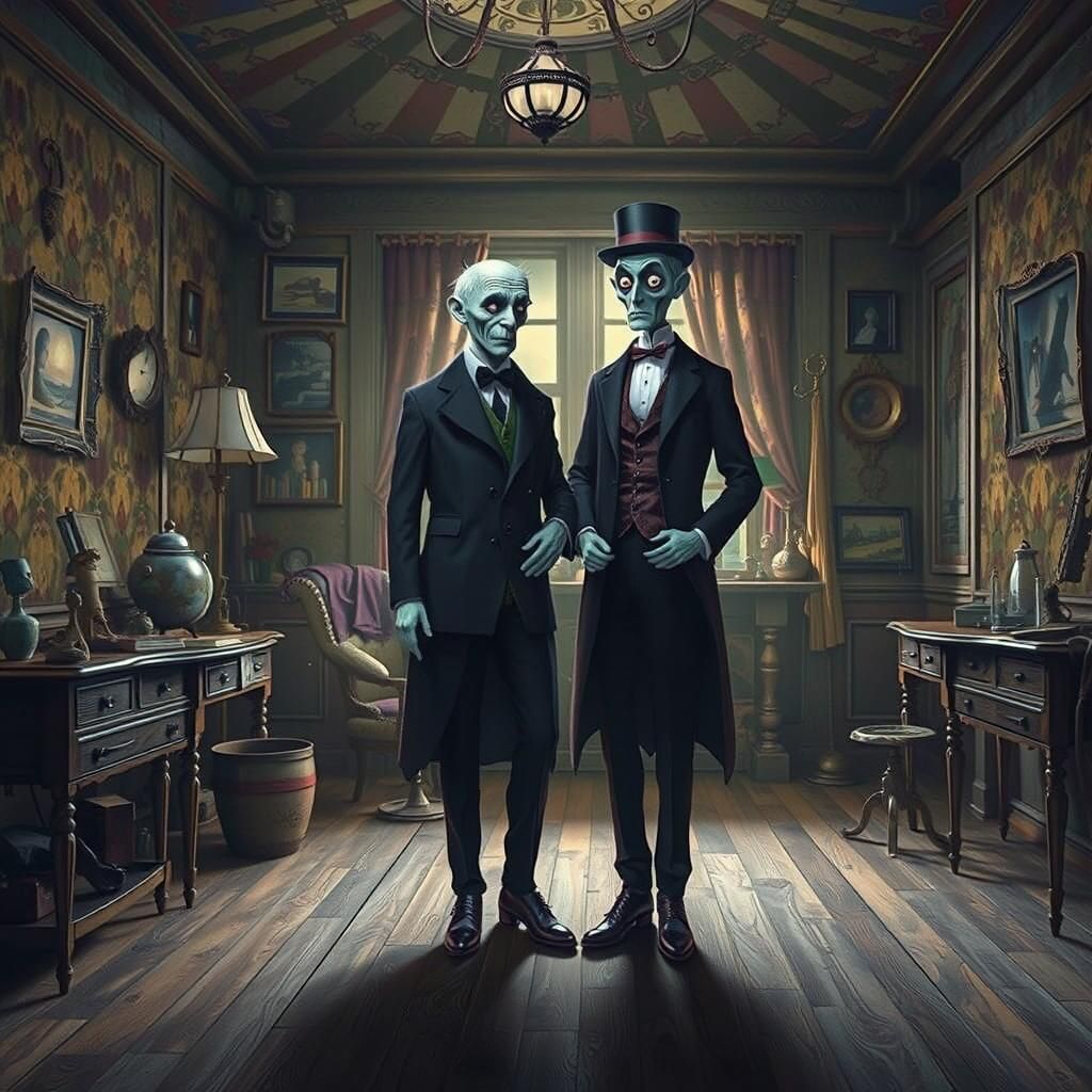 Victorian Character in Dark Whimsy 3D Art