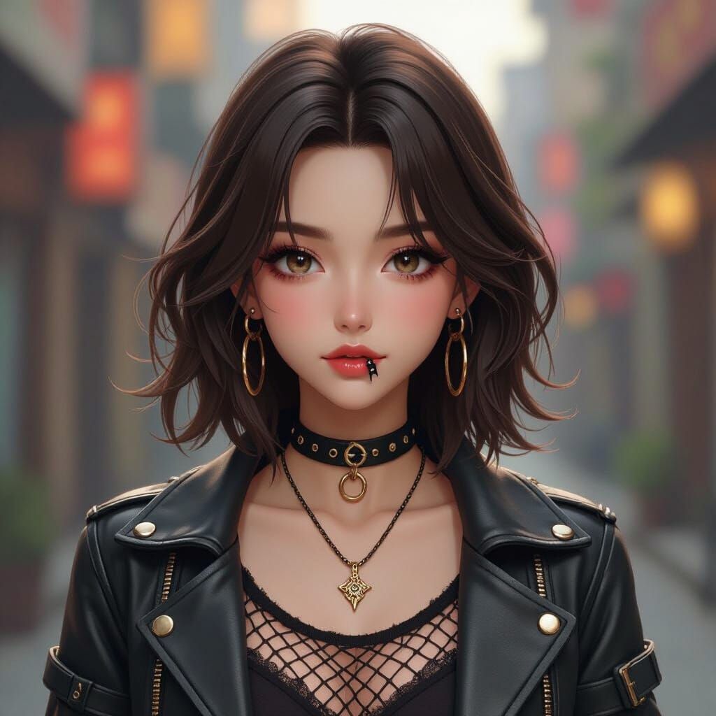 K-Pop Demon Hunter in 3D Anime Style