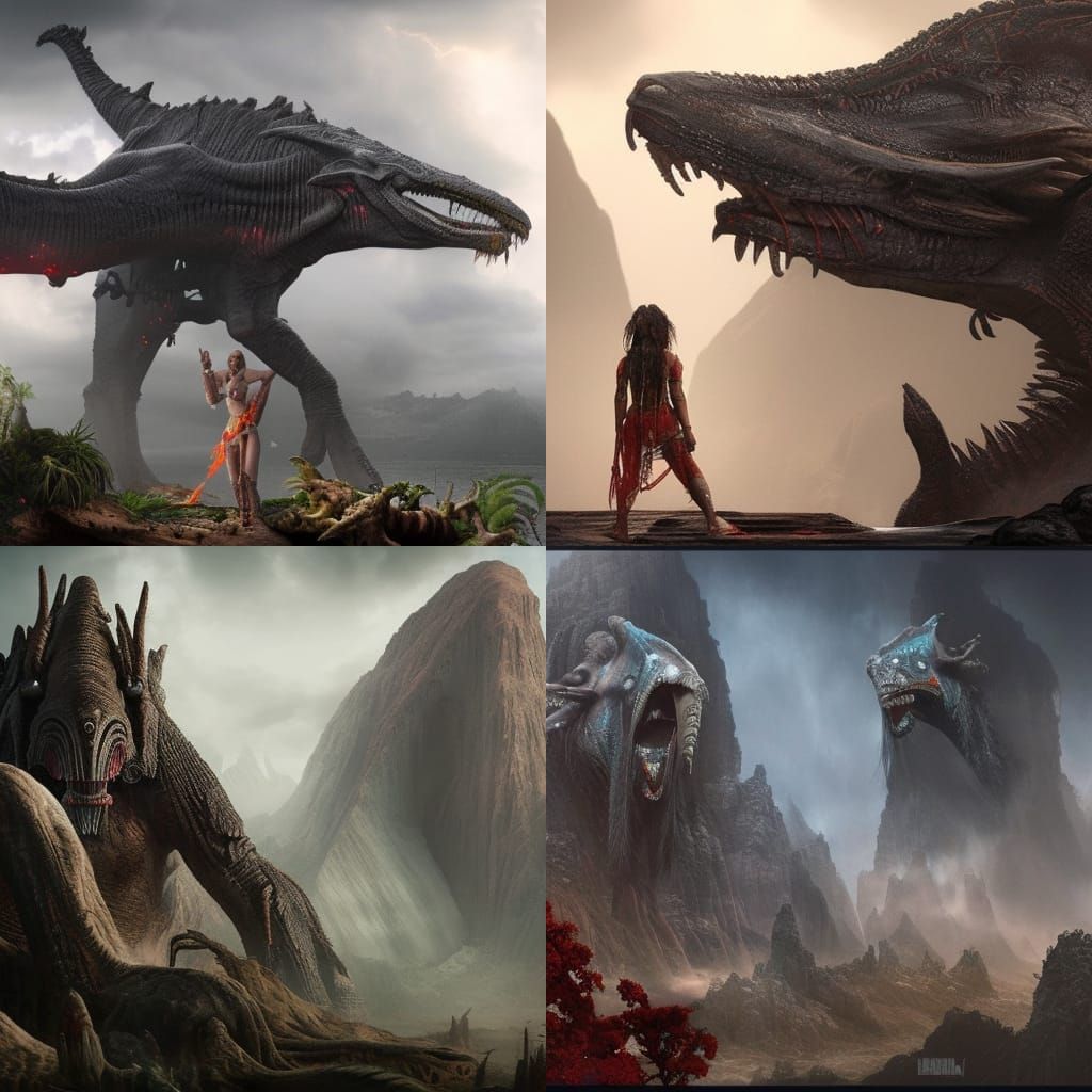 Epic Yautja Digital Matte Painting