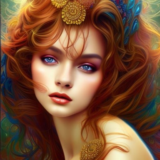 Sci-Fi Woman Portrait with Intricate Dress in 8K