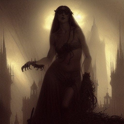 Gothic Princess in Horror Style