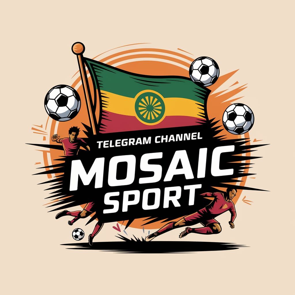 Ethiopian Soccer Logo in Vibrant Digital Art