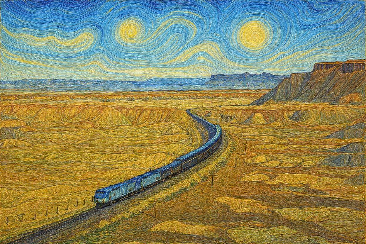 Photo Transformed into Van Gogh-Style Painting
