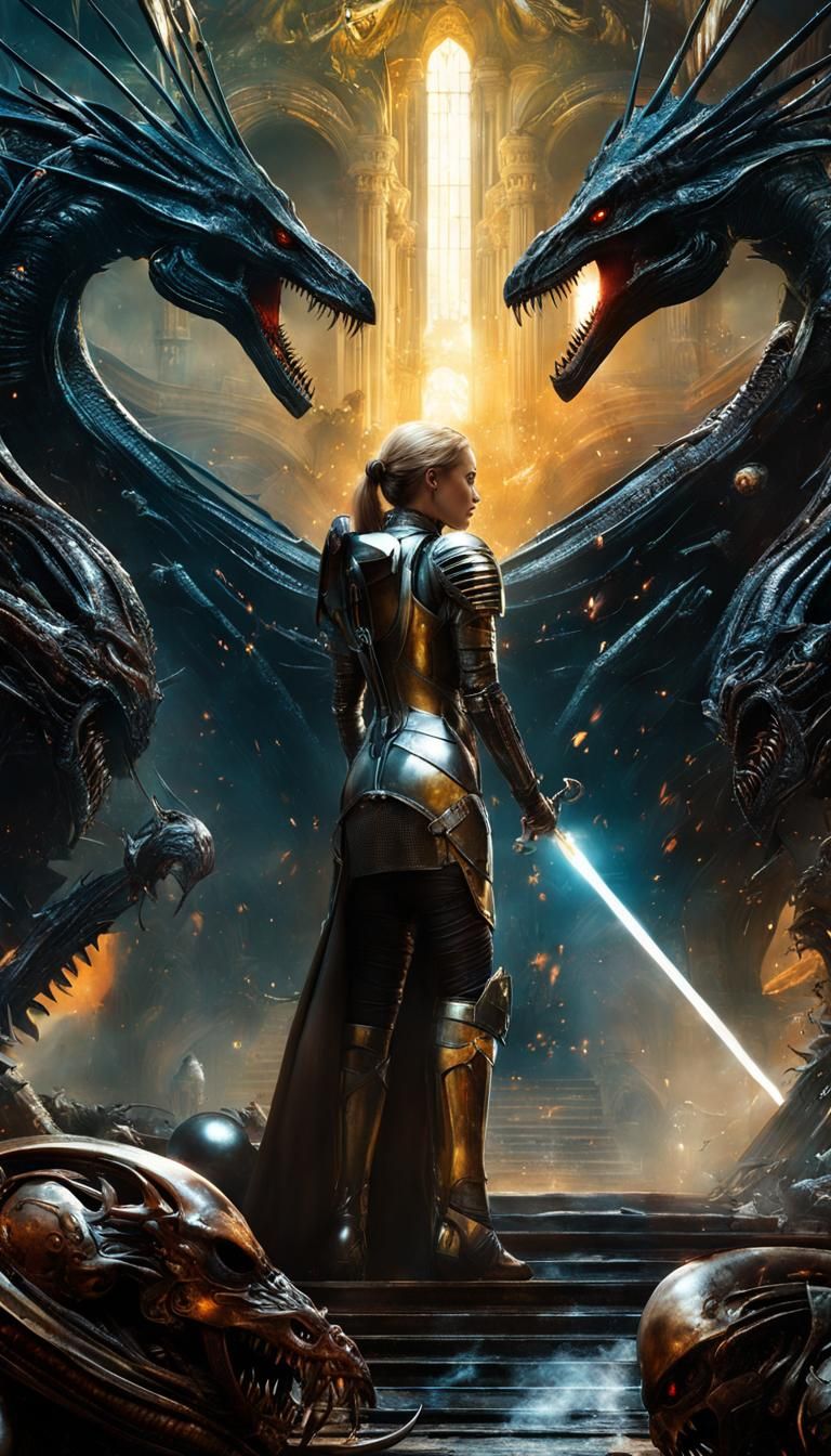 Joan of Arc vs Xenomorphs: Maximalist Sci-Fi Battle