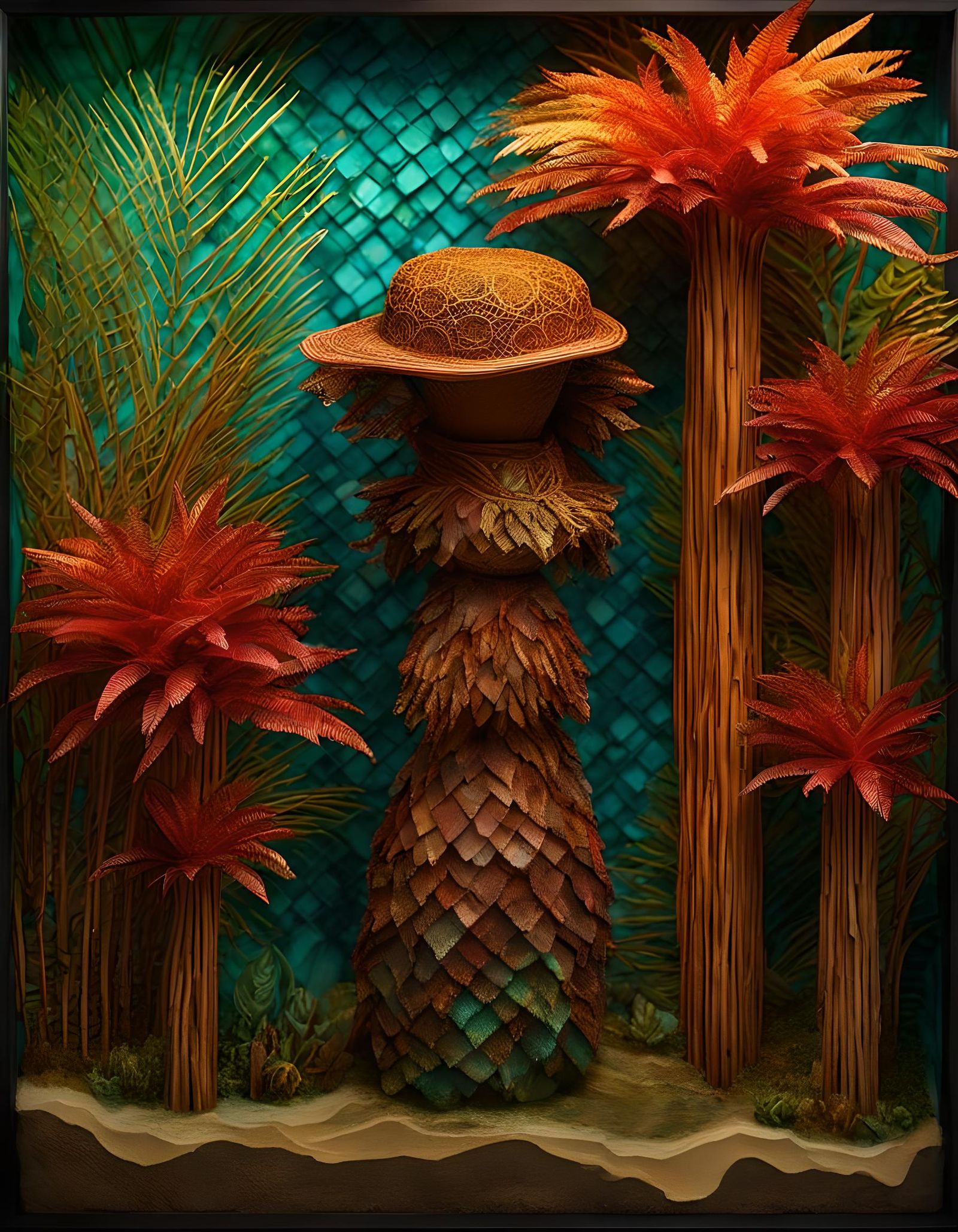 Underwater Neosteampunk Anthropomorphic Textile Sculpture