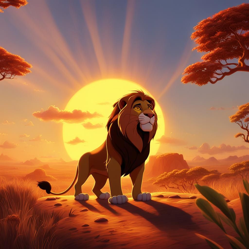 Simba's Presentation: Lion King Scene in 3D Art