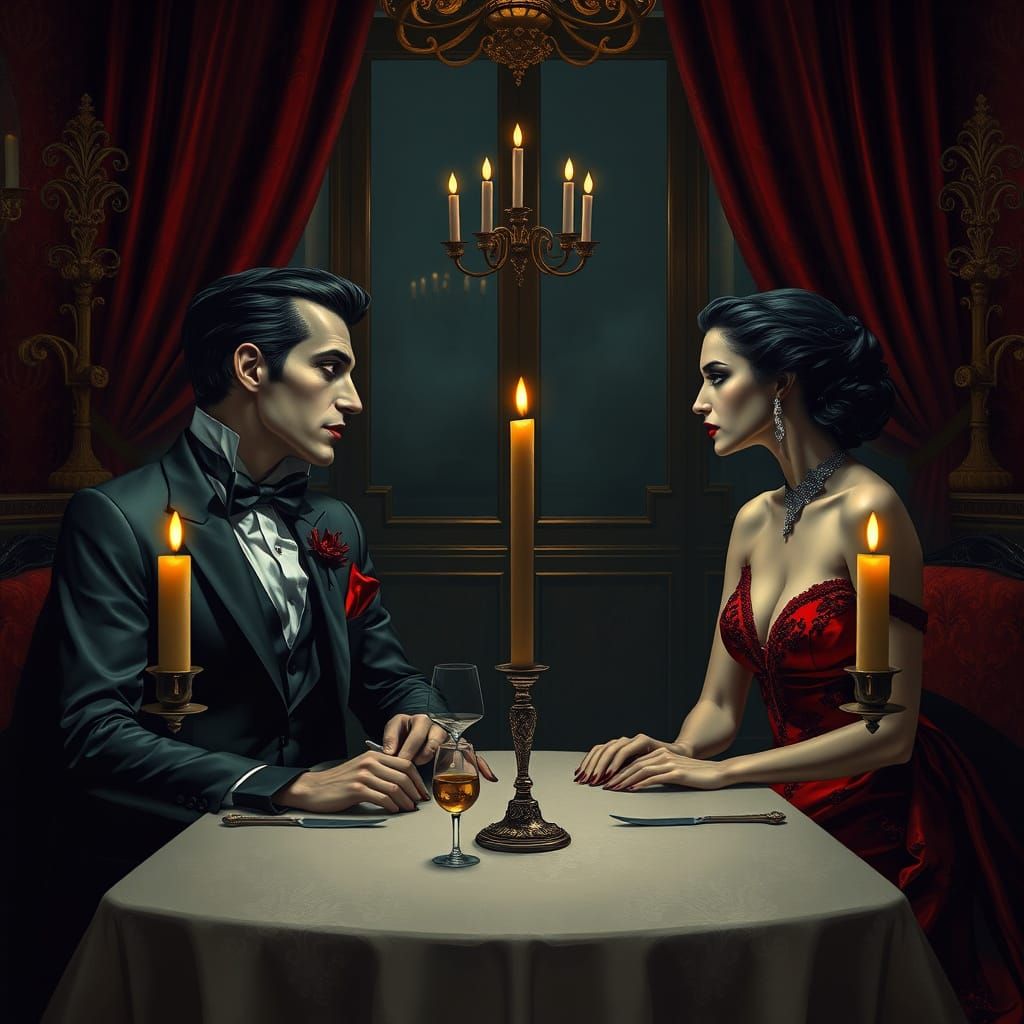 Elegant Vampires Dine in Luxury
