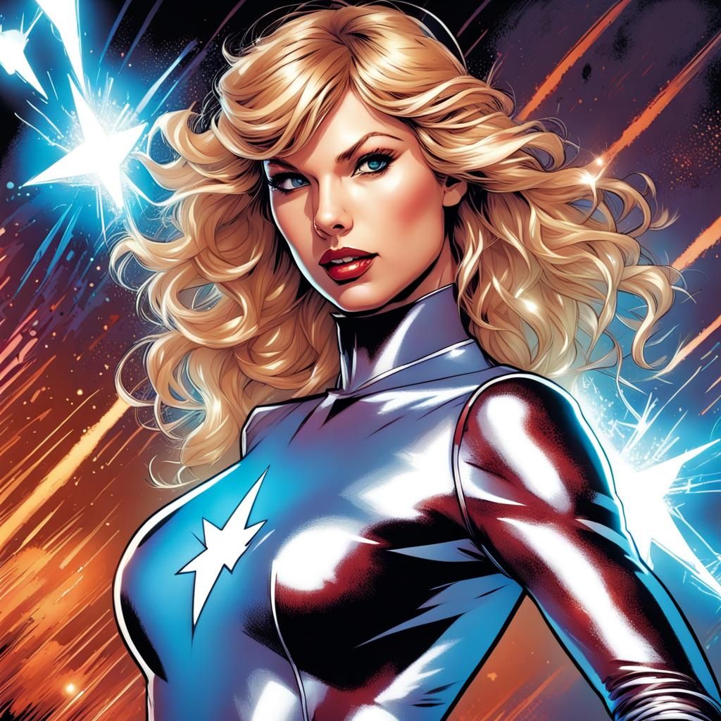 Pop Star as Comic Book Superheroine