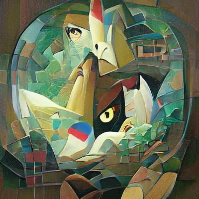 Ghibli-esque Abstract Cubism in Euclidean Style