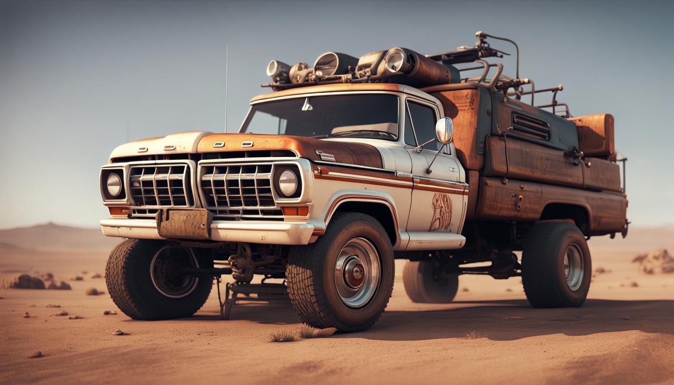 Mad Max Style 1970s Ford Truck in 3D