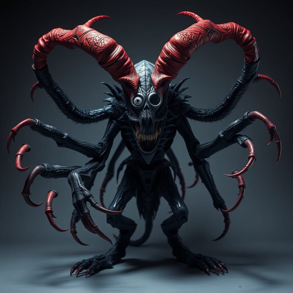 Scream Mask Demon with Fisheye Lens