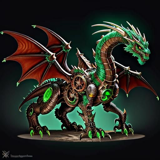 The Overclocked Dragon
: A colossal steampunk dragon, its form a grotesque amalgamation of organic and mechanical parts....