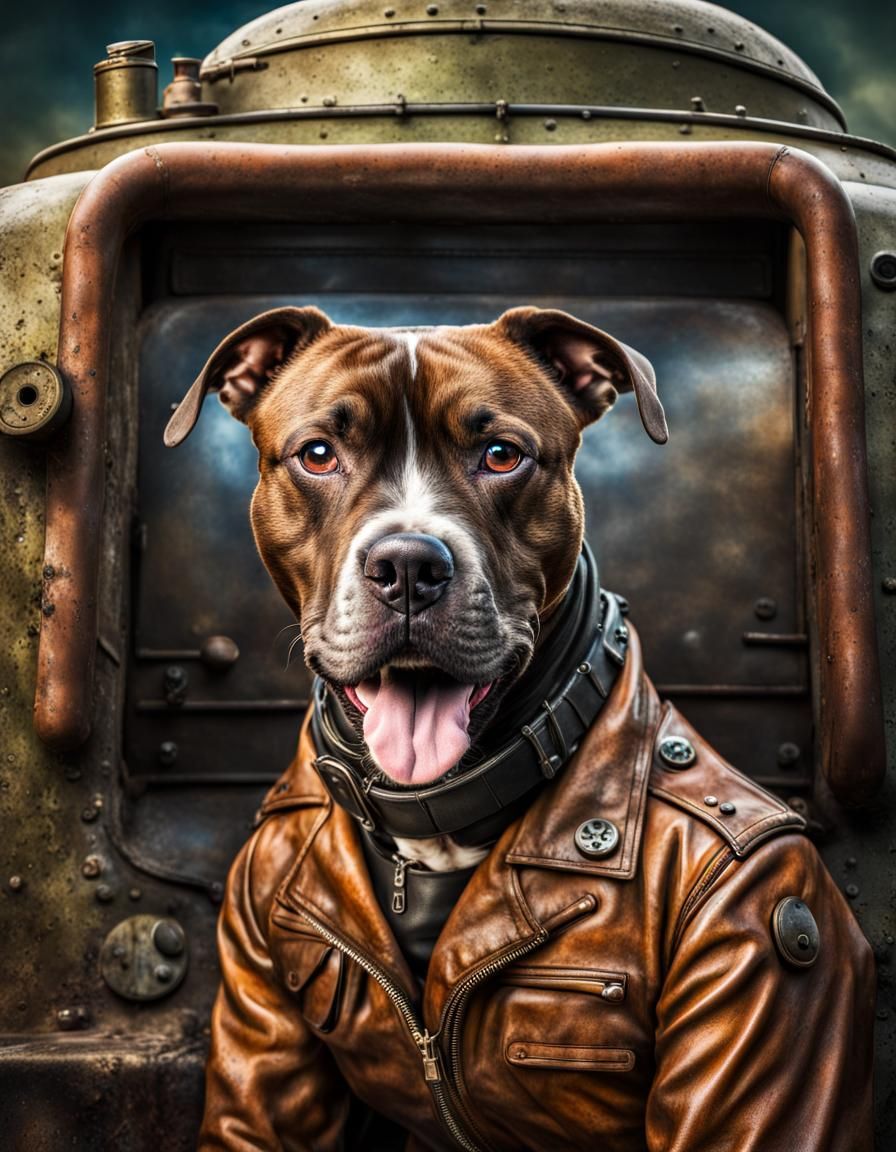 Cool Staffordshire Terrier Tank Commander