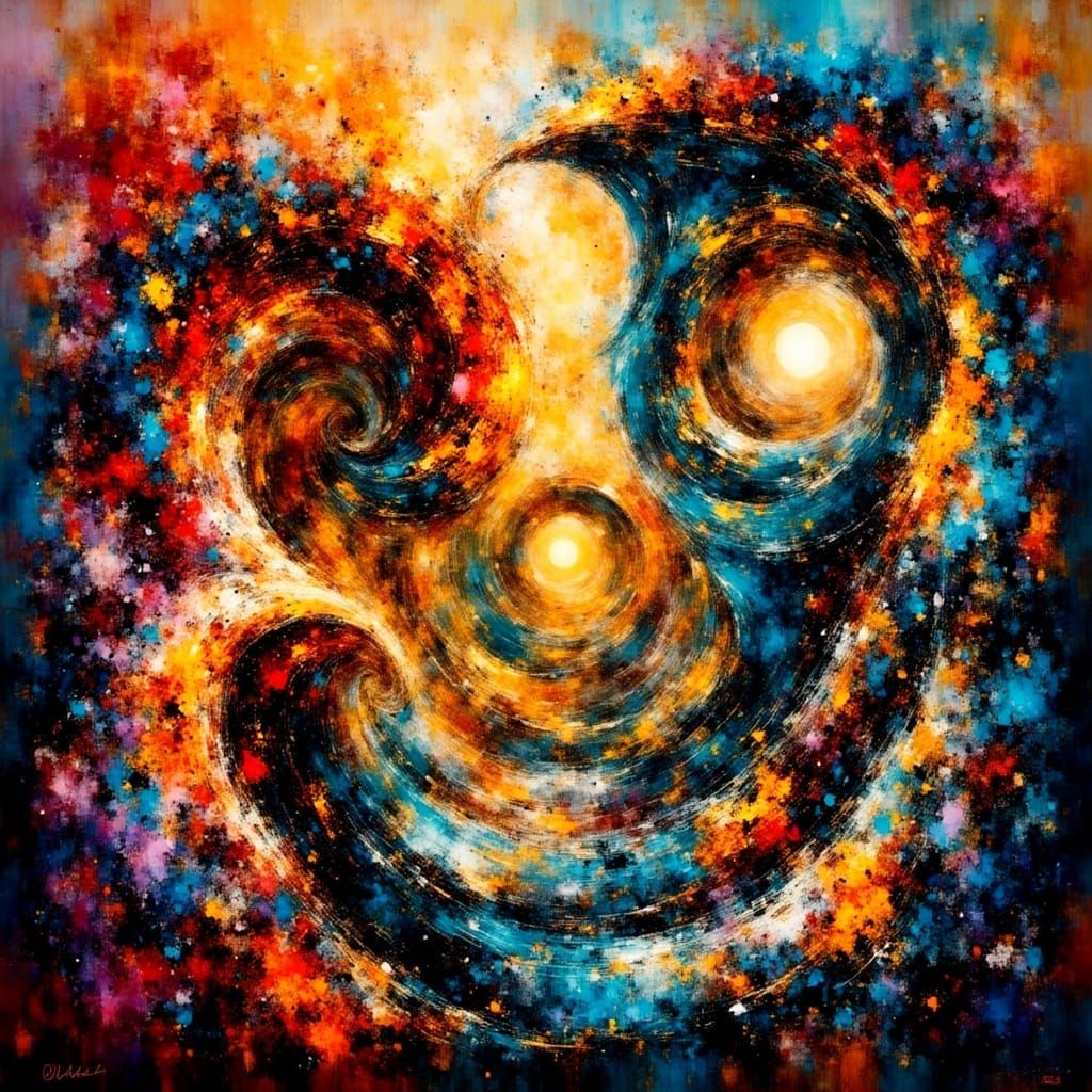 Ethereal Abstract Artwork in Vibrant Colors