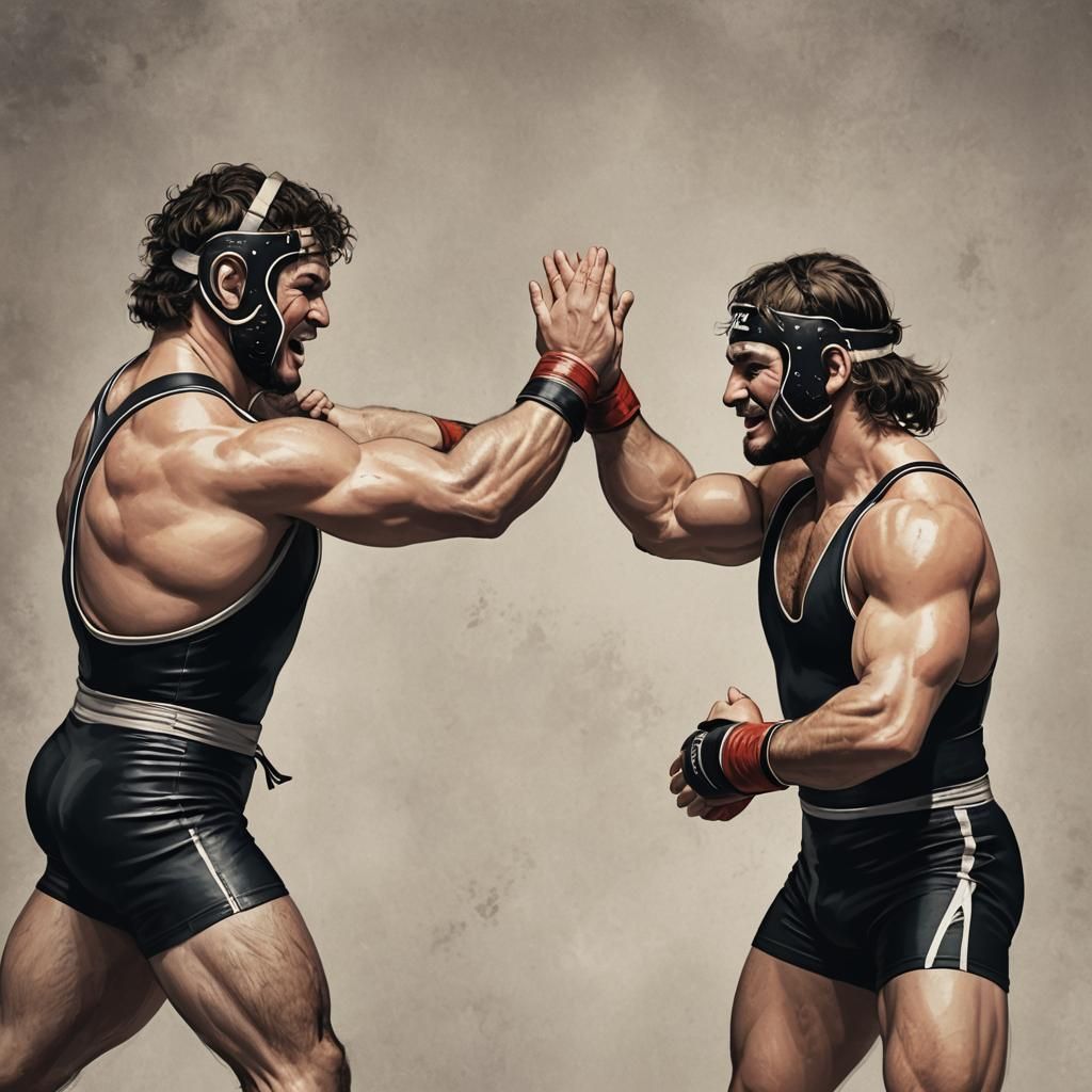 Hyper Detailed Wrestlers High-Five