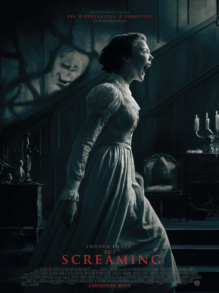Eerie Movie Poster: The Screaming in Victorian Setting