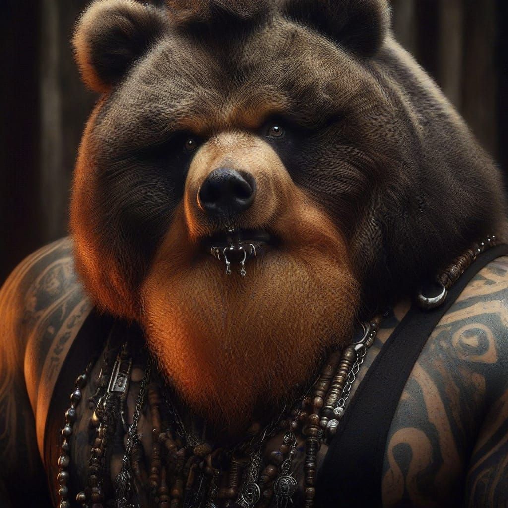 Albino Peccary Warlord Piercer in Photograph