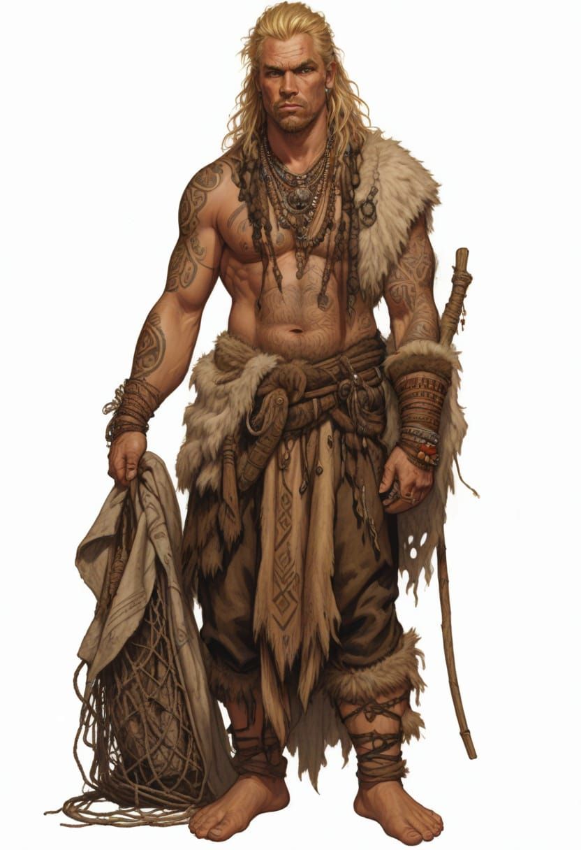 Mystical Fisherman in the Style of Boris Vallejo