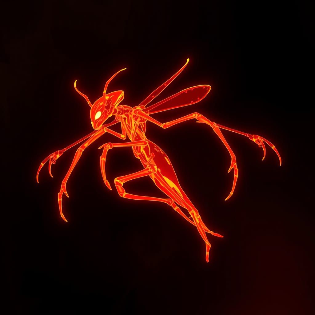 Vibrant, Ethereal Alien from a Distant World in Iridescent H...