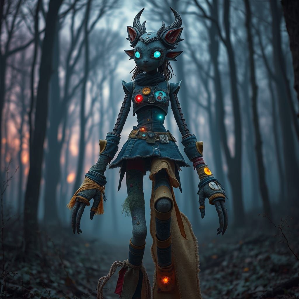 Magical Twilight Android Hybrid in Patchwork Fabrics