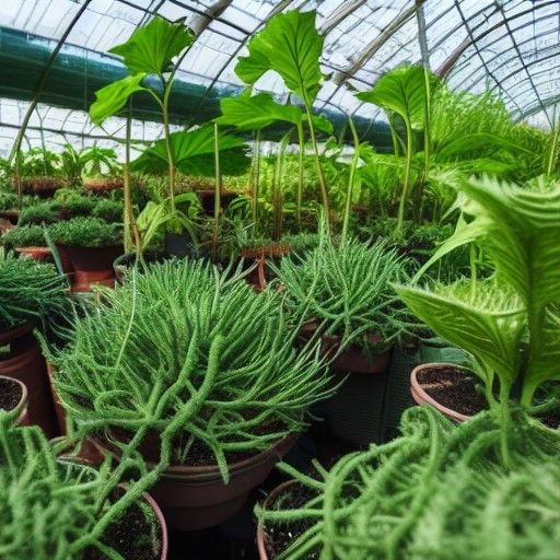 Exotic Alien Plants Flourishing in Greenhouse