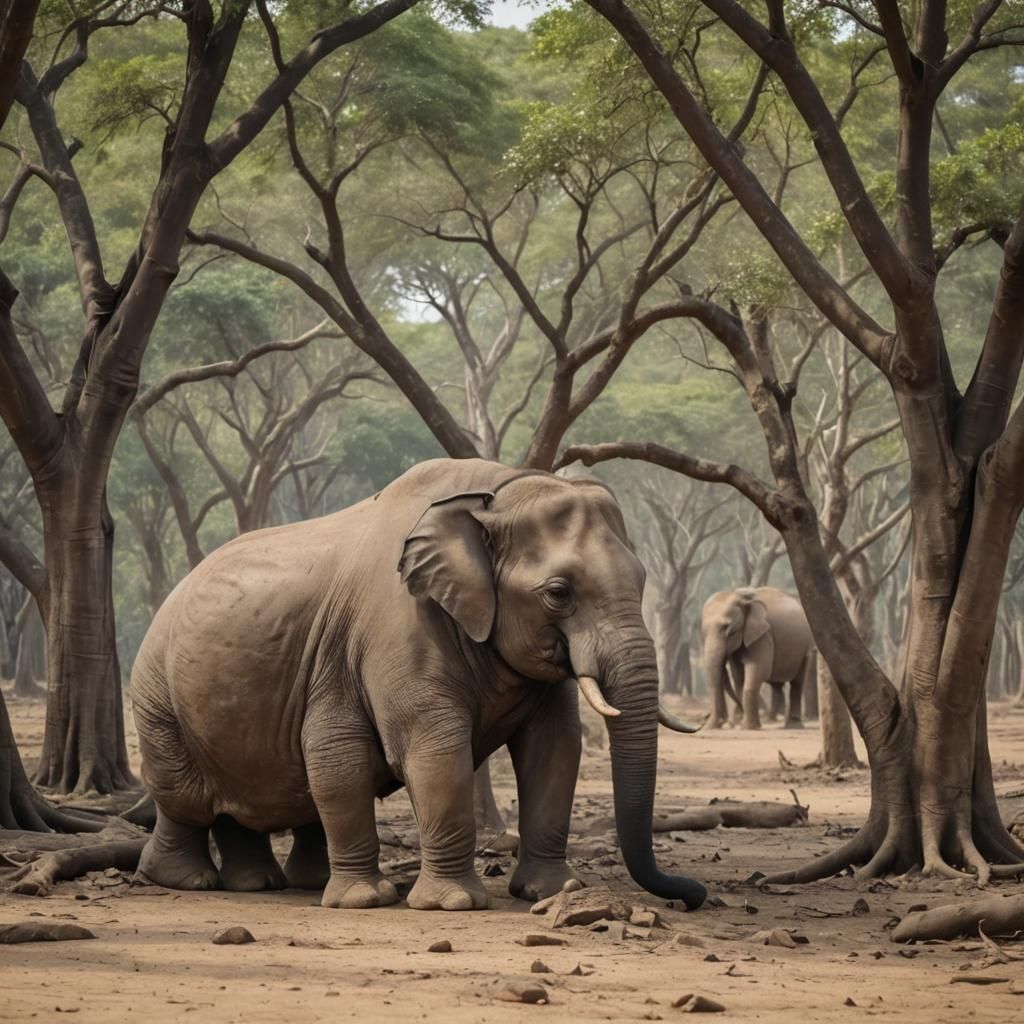 Enigmatic Baobab Dreamscape: A Surreal Vision