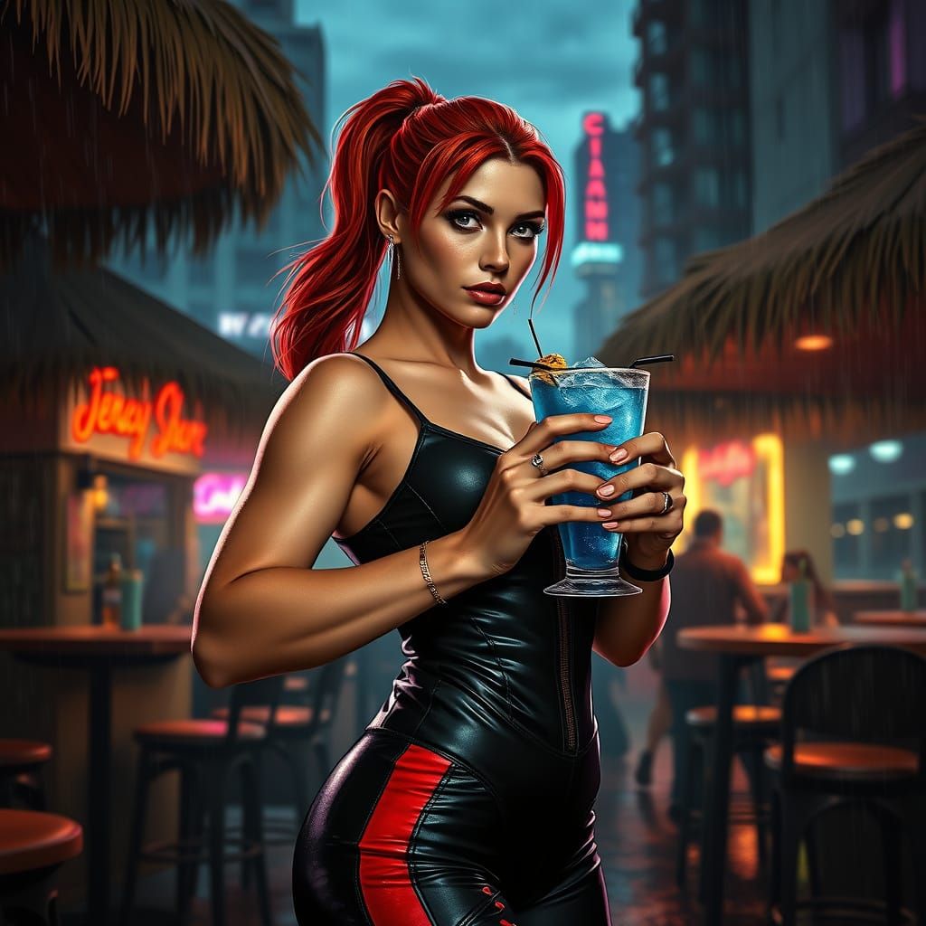 Redhead Warrior at Jersey Shore Tiki Bar