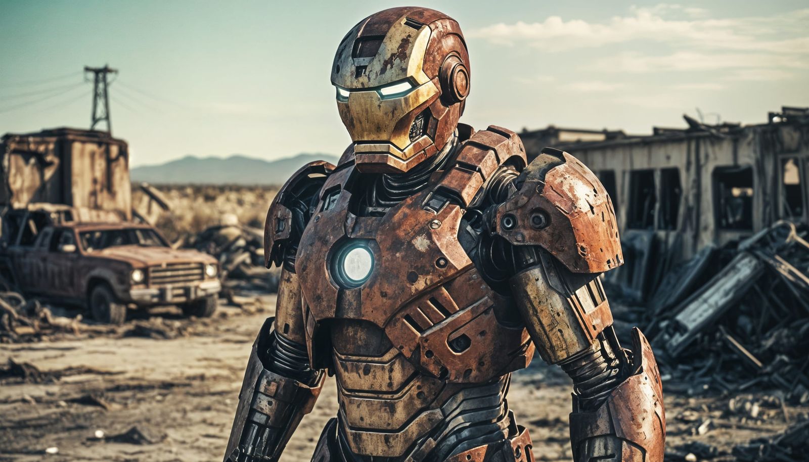 Wasteland Iron Man: Retro Futurism in Decay