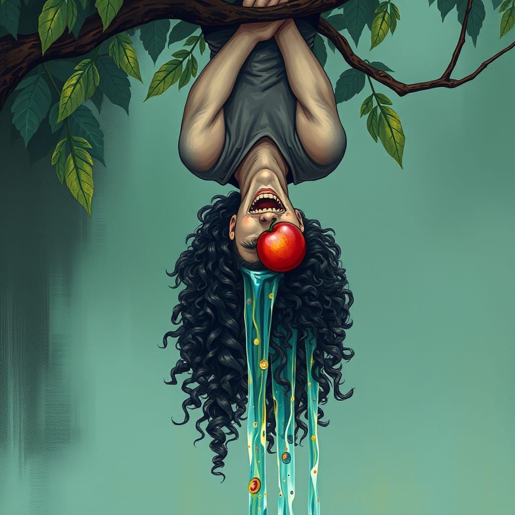 I eat hair upside-down like a gingivitis fruit bat