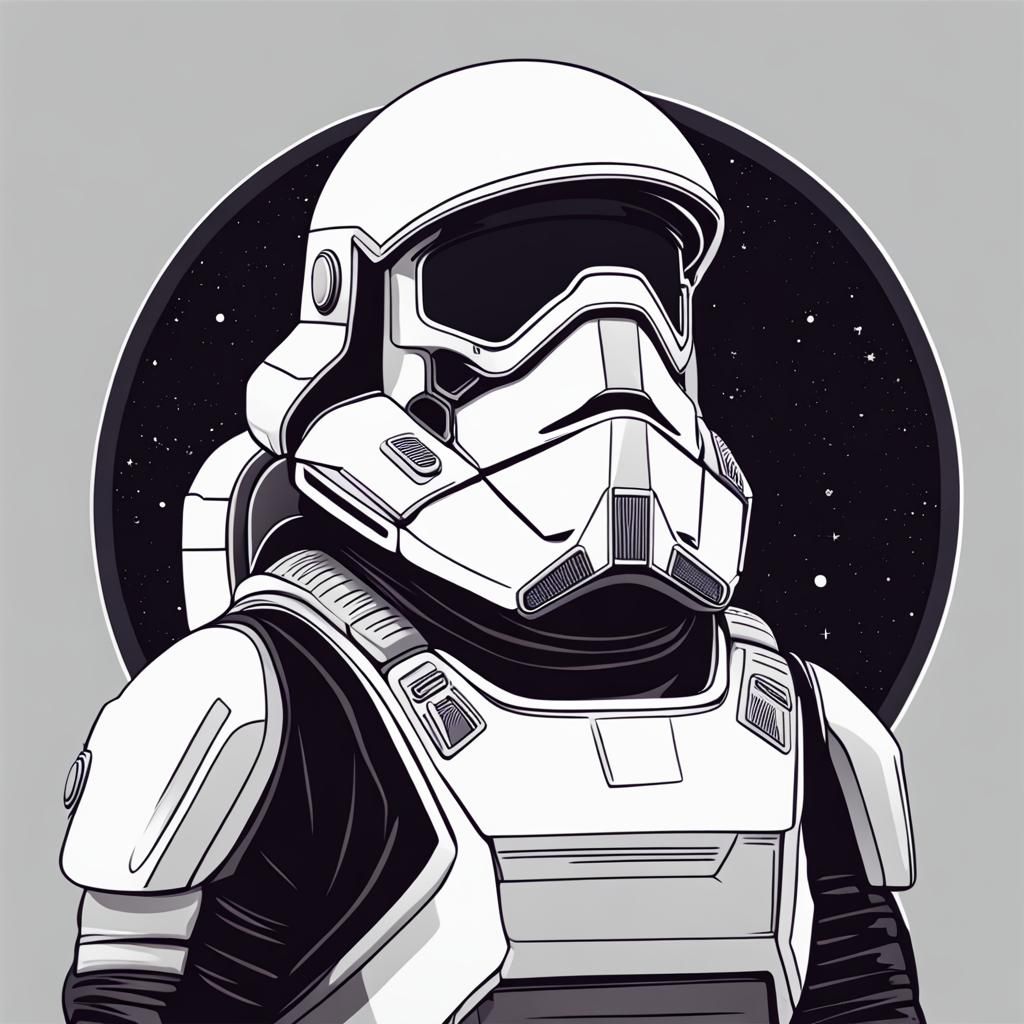 Futuristic Space Trooper in Advanced Armor