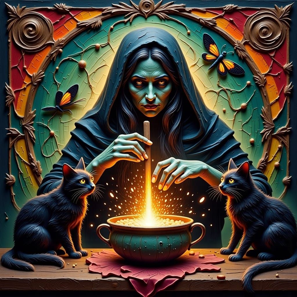 Enchanting White Witch Brew with Fractal Magic