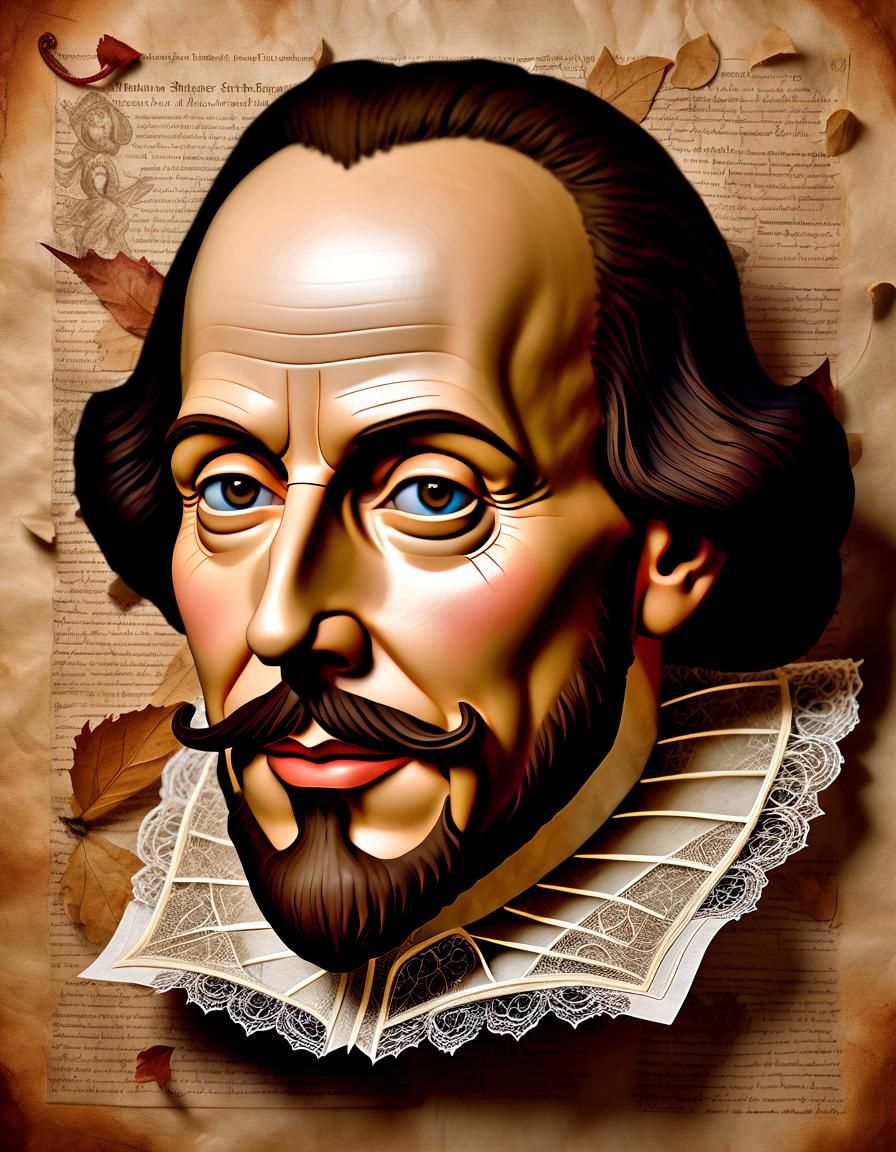 William Shakespeare en pergamino