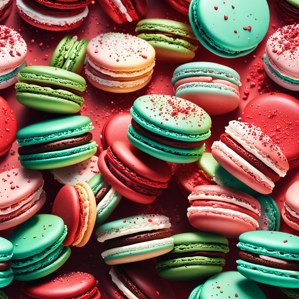 Peppermint Macaron Art