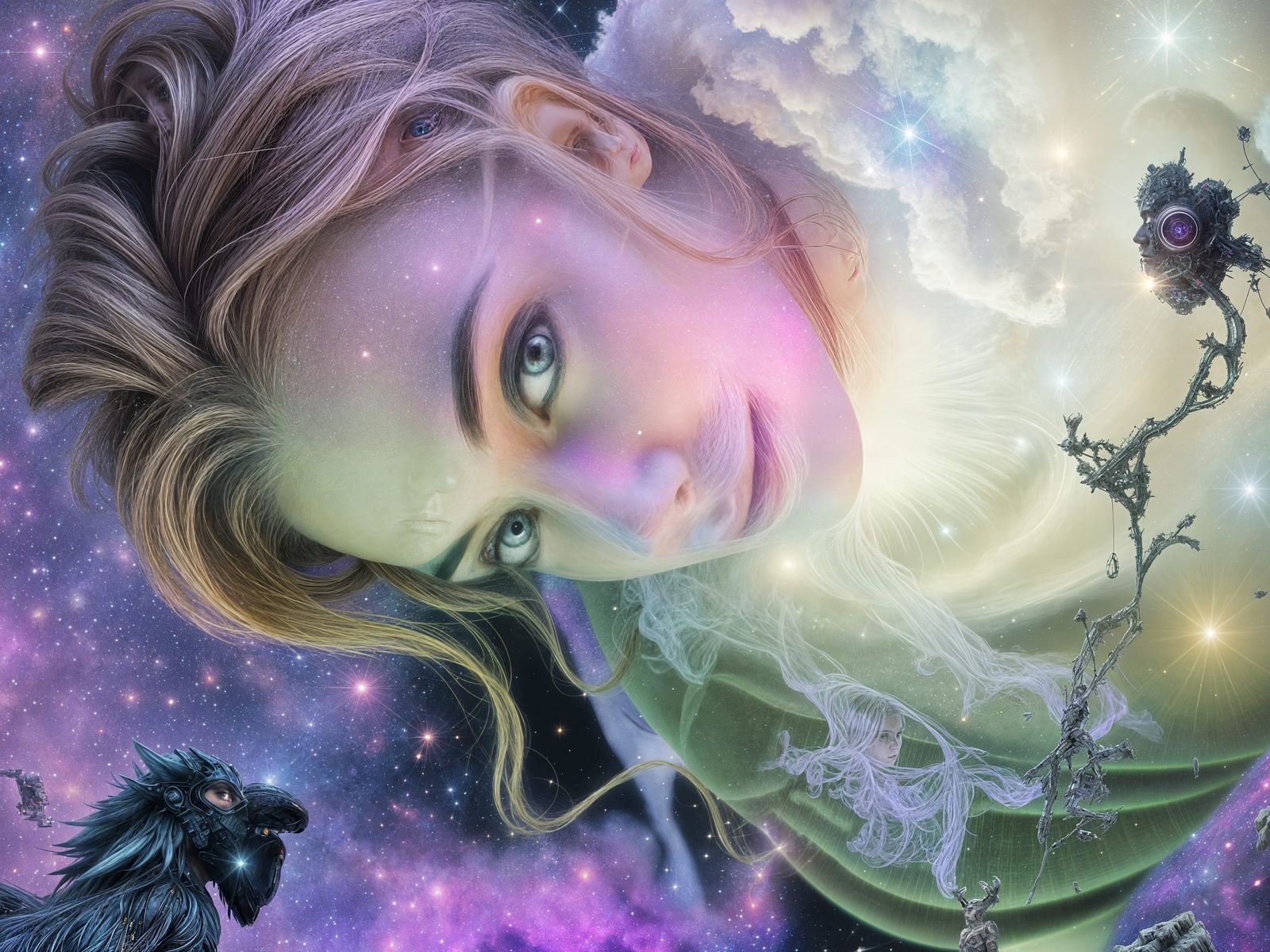 Ethereal Digital Portrait in Don Macana Style