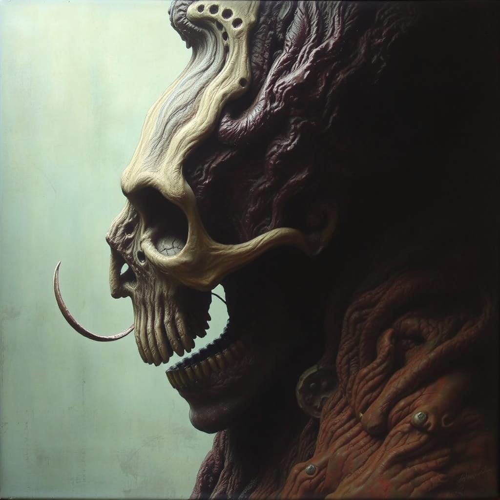 Surrealist Masterpiece in Dark, Moody Colors