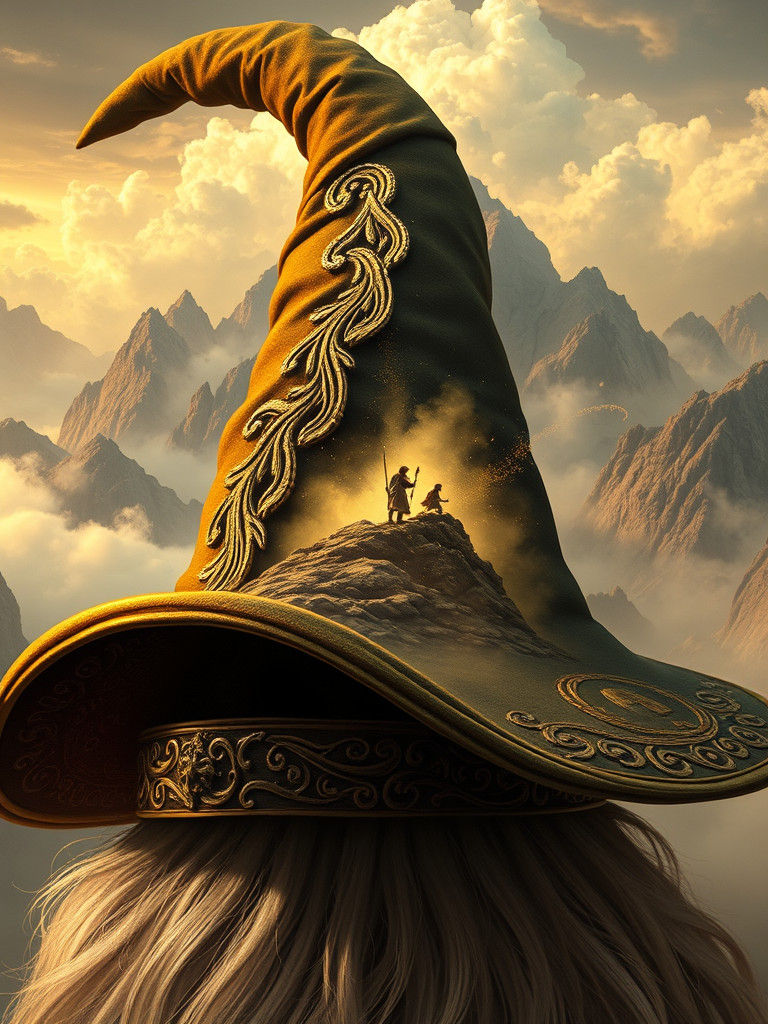 Lord of the Rings Scene on Gandalf's Hat