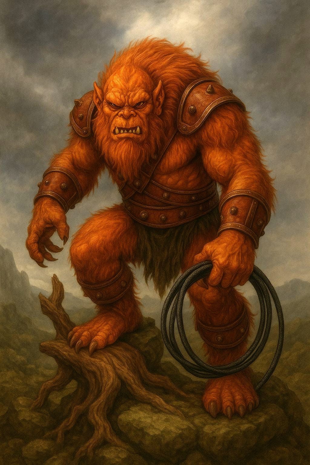 Beast Man in Rugged Landscape